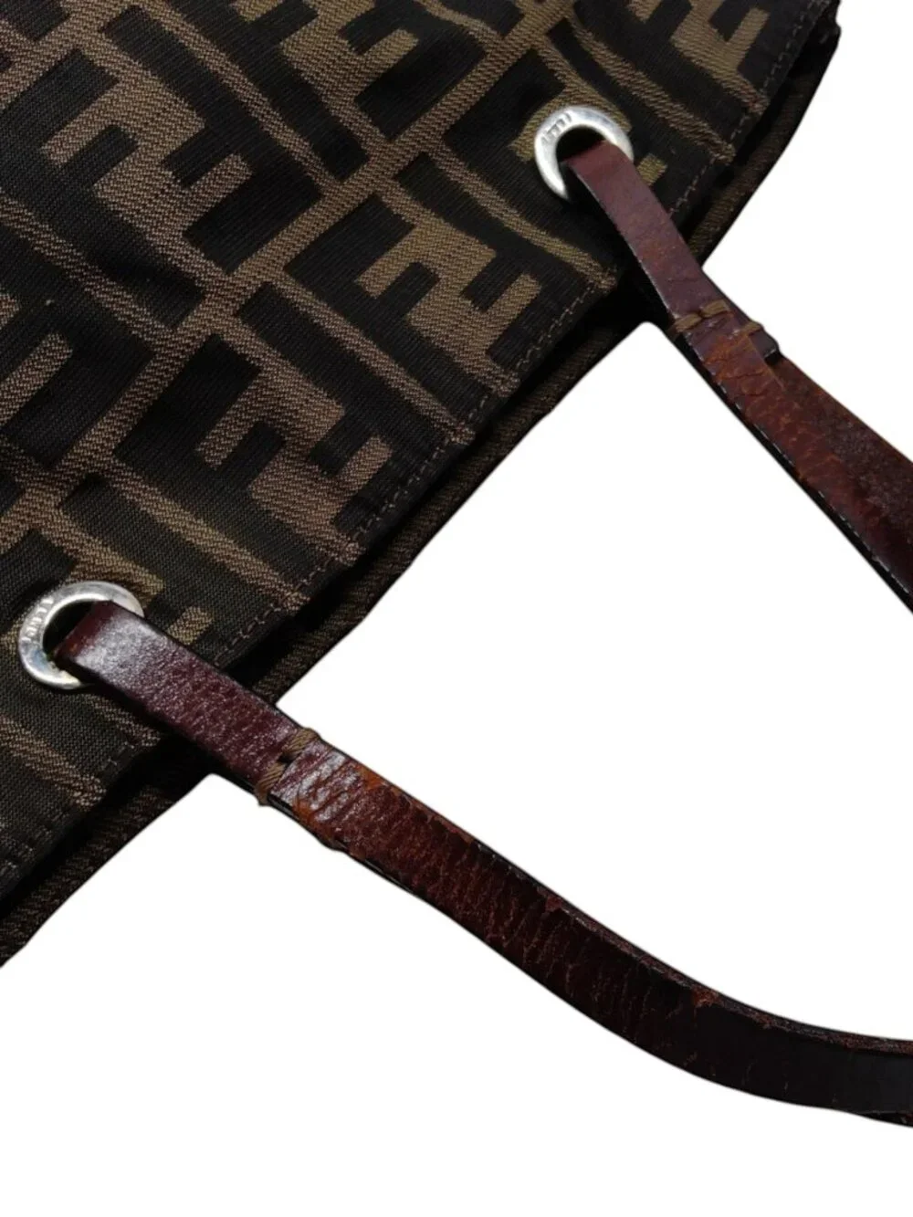 (L3) Fendi Tote Bag Brown PVC